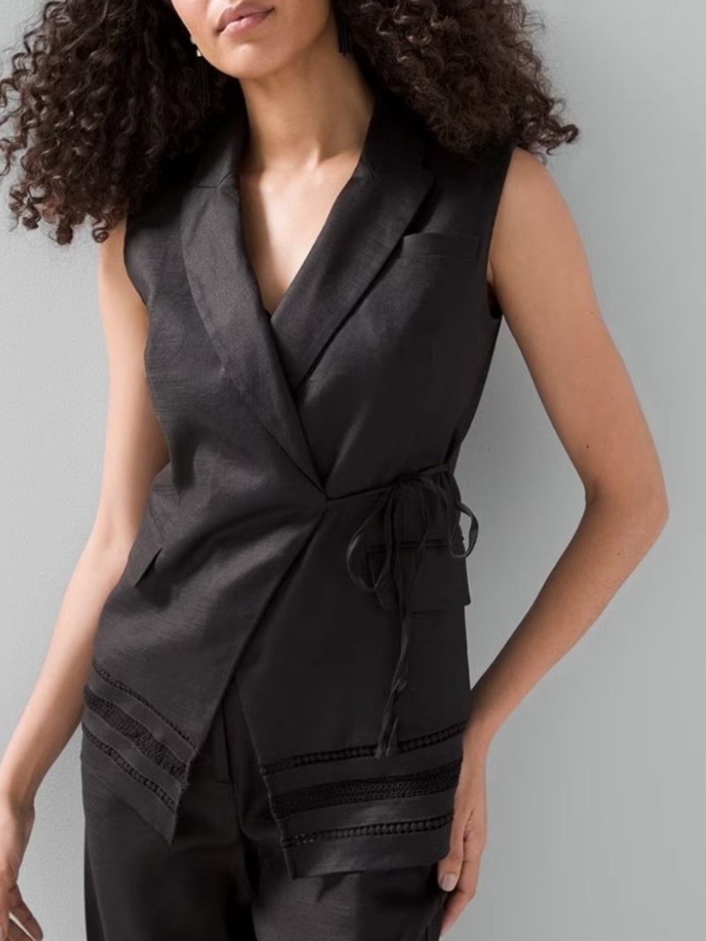 White House Black Market Black Vest